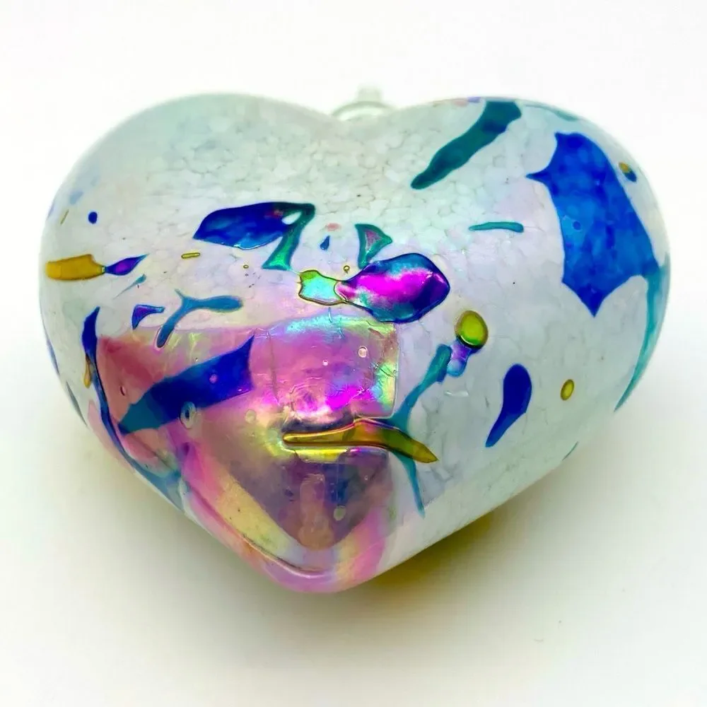 Borowski Glass Heart Shaped Christmas Tree Ornament